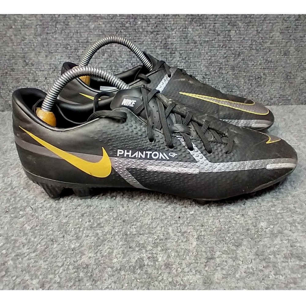 Nike Phantom GT2 Academy MG Soccer Cleats‎ Black Gold DA4433-007 Mens 10